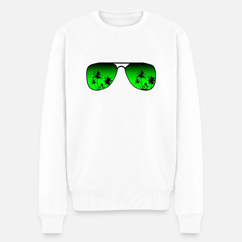 Sonnenbrille - Männer Premium Bio Pullover - Weiß