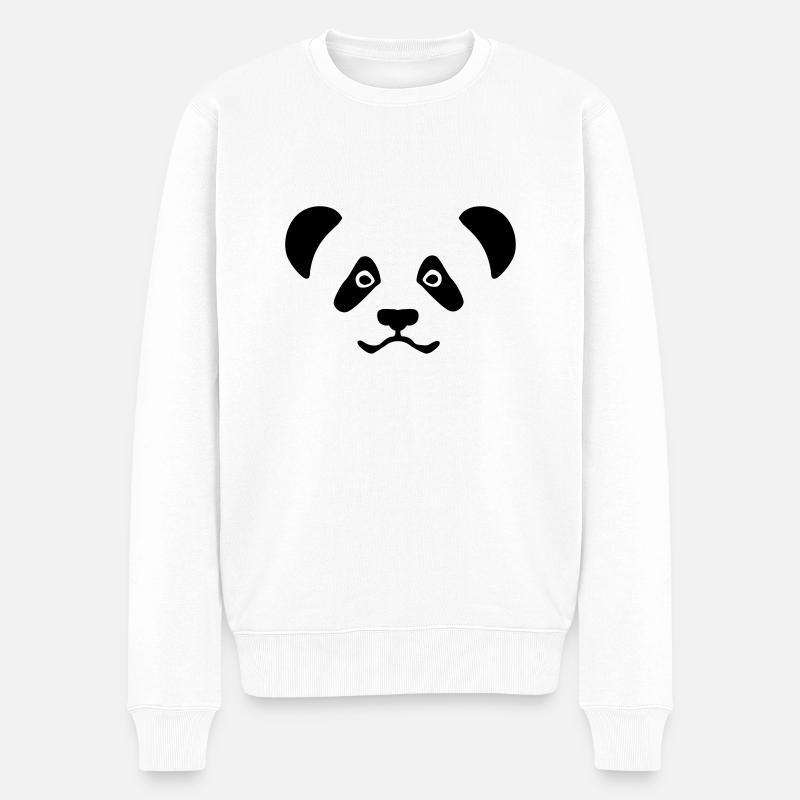 Panda - Pull Premium bio Homme - blanc