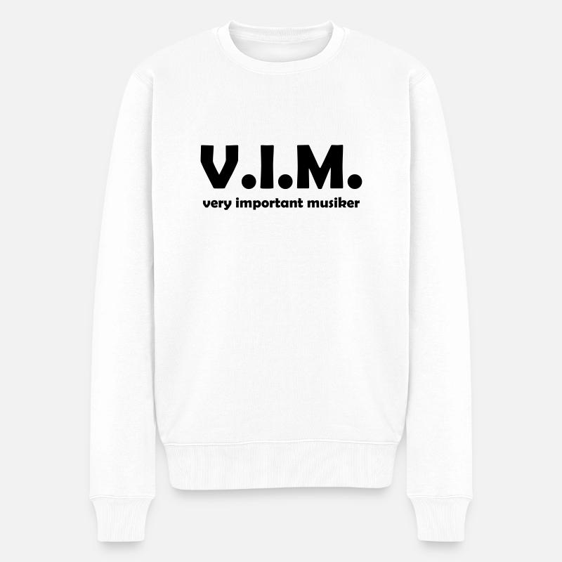 musiker - Männer Premium Bio Pullover - Weiß
