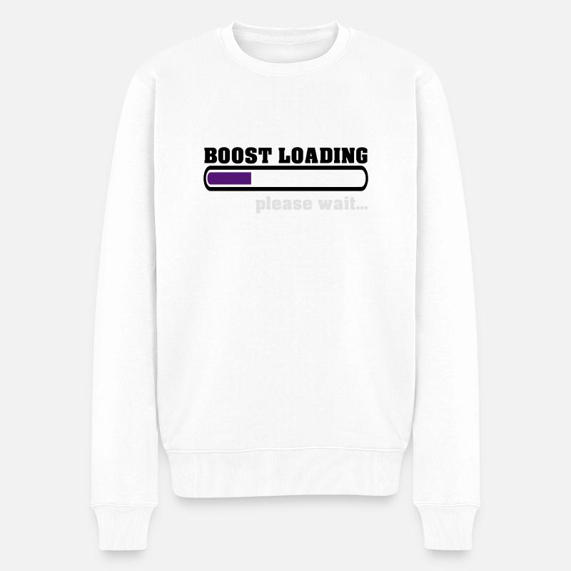 Boost Loading Please Wait - Männer Premium Bio Pullover - Weiß