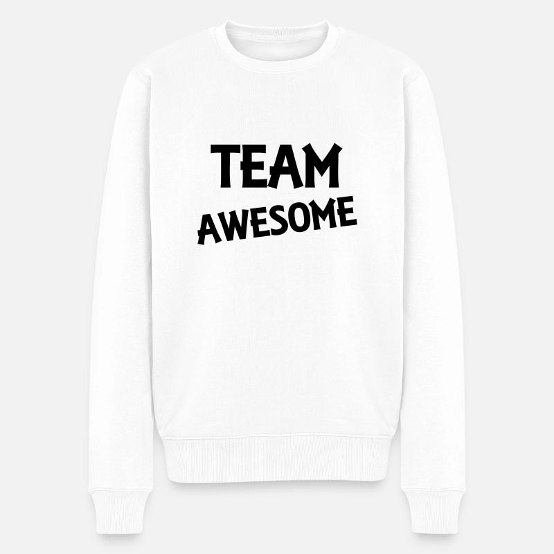 Team Awesome - Pull Premium bio Homme - blanc