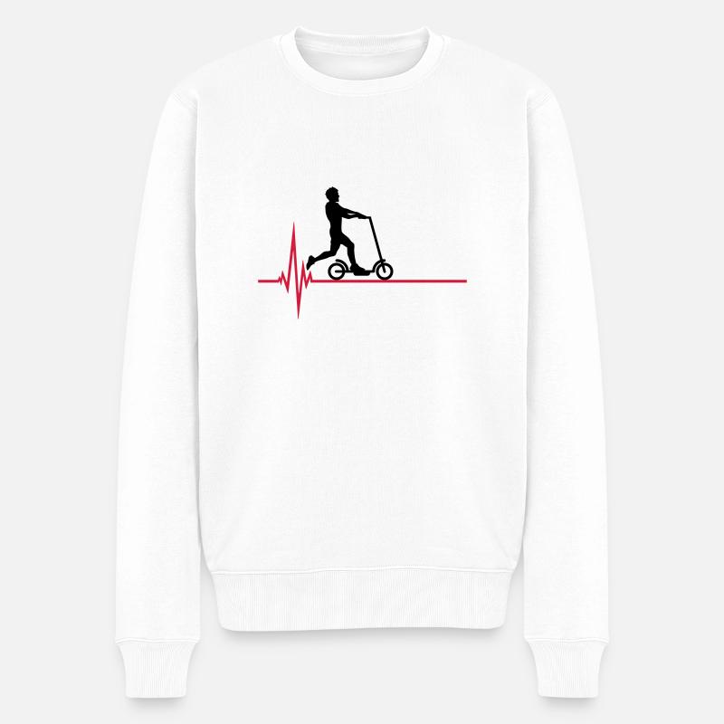 scooter électrique scooter électrique - Pull Premium bio Homme - blanc