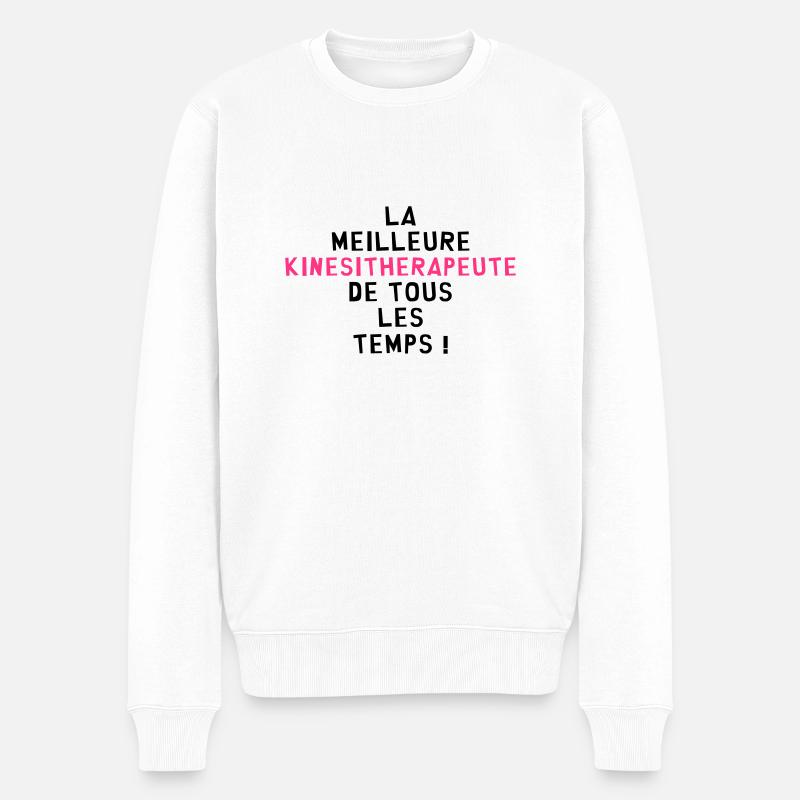 Kiné / Kinesitherapeute / Kinésithérapie / Masseur - Pull Premium bio Homme - blanc