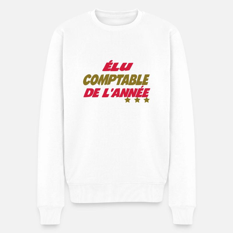 Elu comptable de l'année - Pull Premium bio Homme - blanc