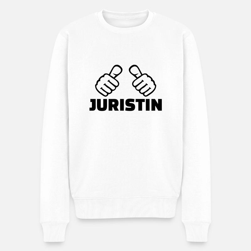Juristin - Männer Premium Bio Pullover - Weiß