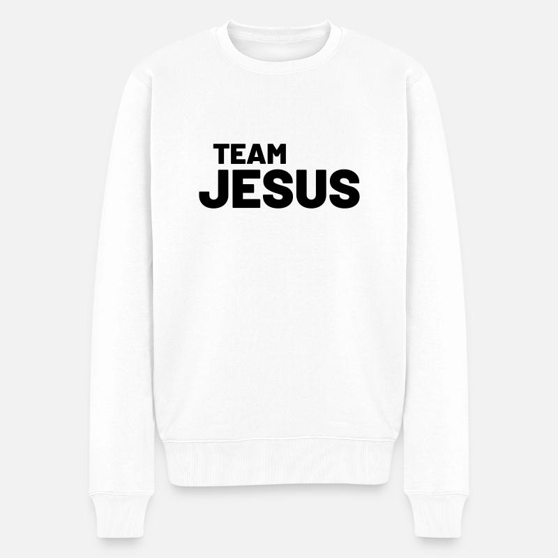 L’équipe Jésus - Pull Premium bio Homme - blanc