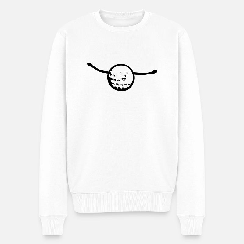 Golfeur heureux - Pull Premium bio Homme - blanc