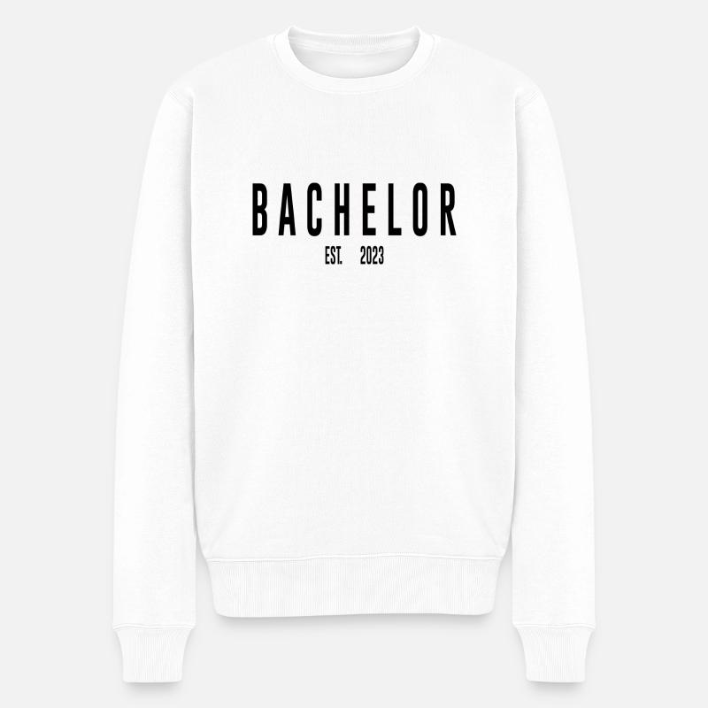 Bachelor 2023 Studium Geschenk - Männer Premium Bio Pullover - Weiß