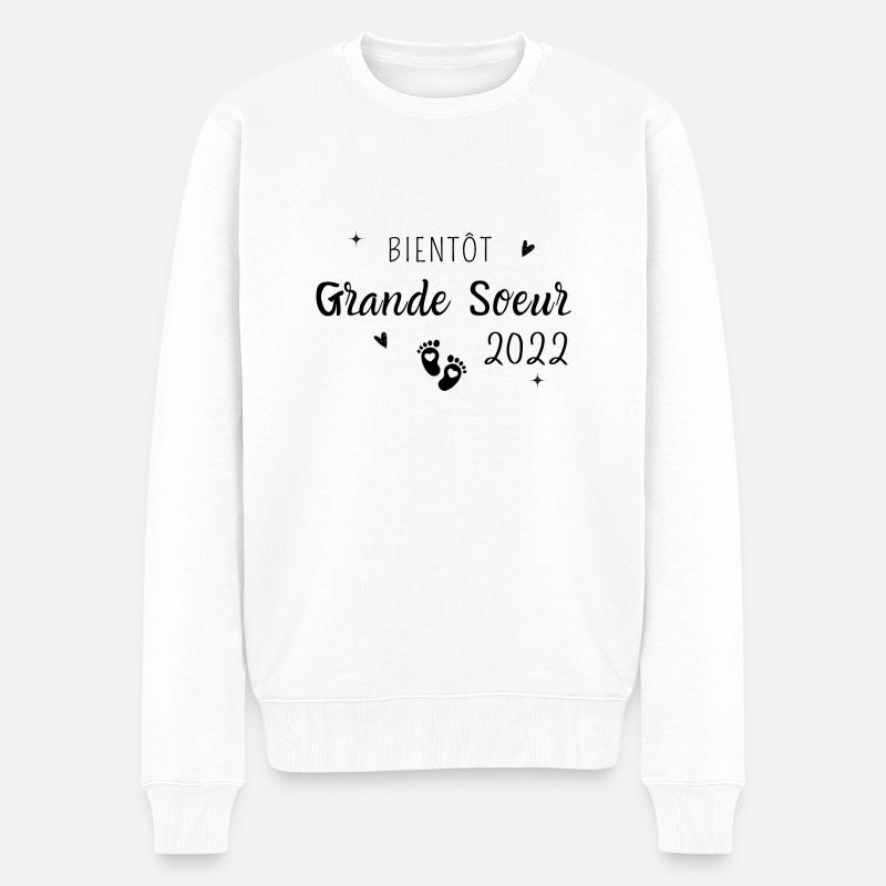 Bientôt grande sœur 2022 - Pull Premium bio Homme - blanc