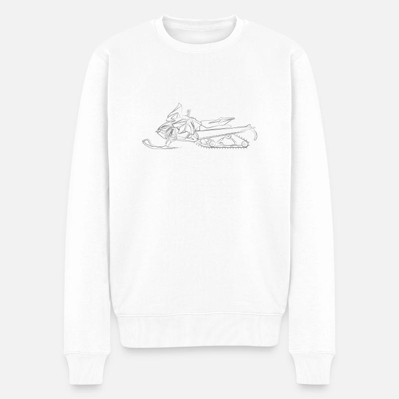 Motoneige motoneige - Pull Premium bio Homme - blanc