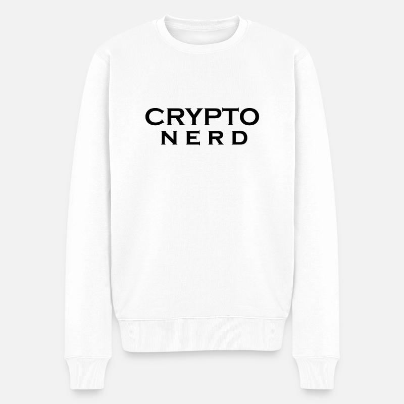 Crypto Bitcoin Trading - Pull Premium bio Homme - blanc