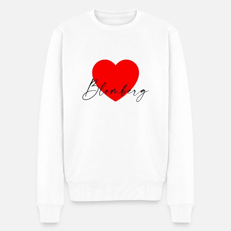 i Love Blomberg - Männer Premium Bio Pullover - Weiß