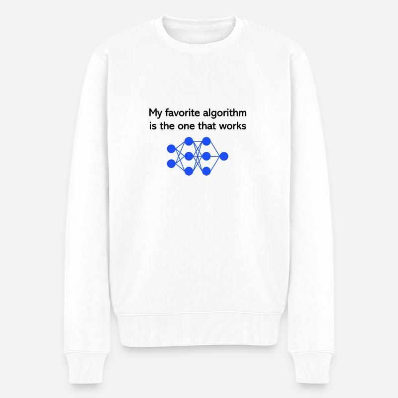Favorite algorithm - Männer Premium Bio Pullover - Weiß