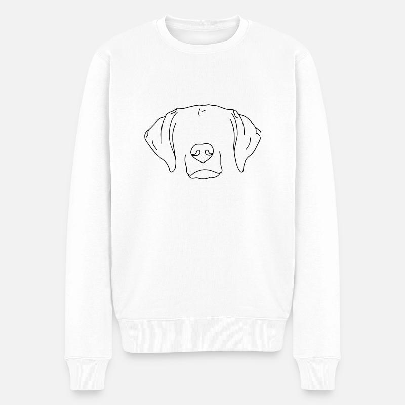 chien - Pull Premium bio Homme - blanc