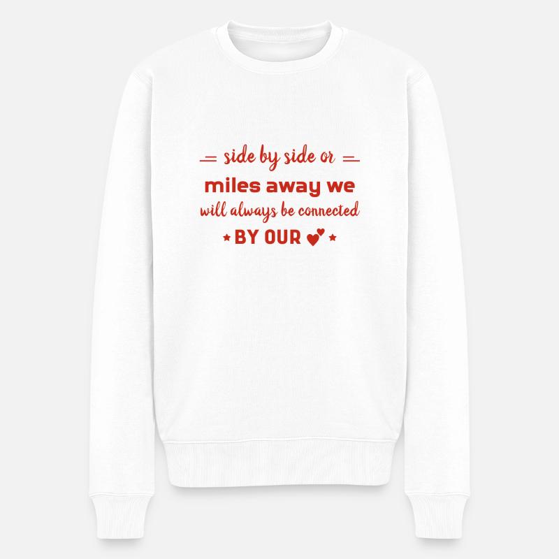 BESTE FREUNDE - Männer Premium Bio Pullover - Weiß