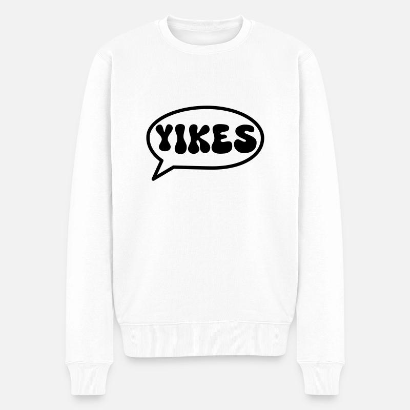 Yikes - Männer Premium Bio Pullover - Weiß