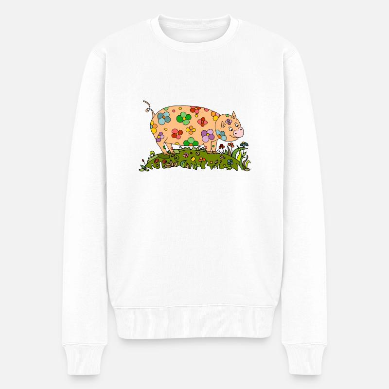 Mumps - Männer Premium Bio Pullover - Weiß