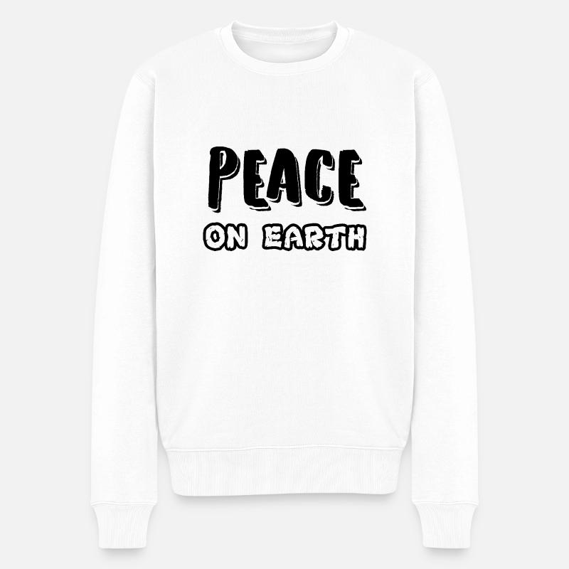 Paix sur terre - Pull Premium bio Homme - blanc