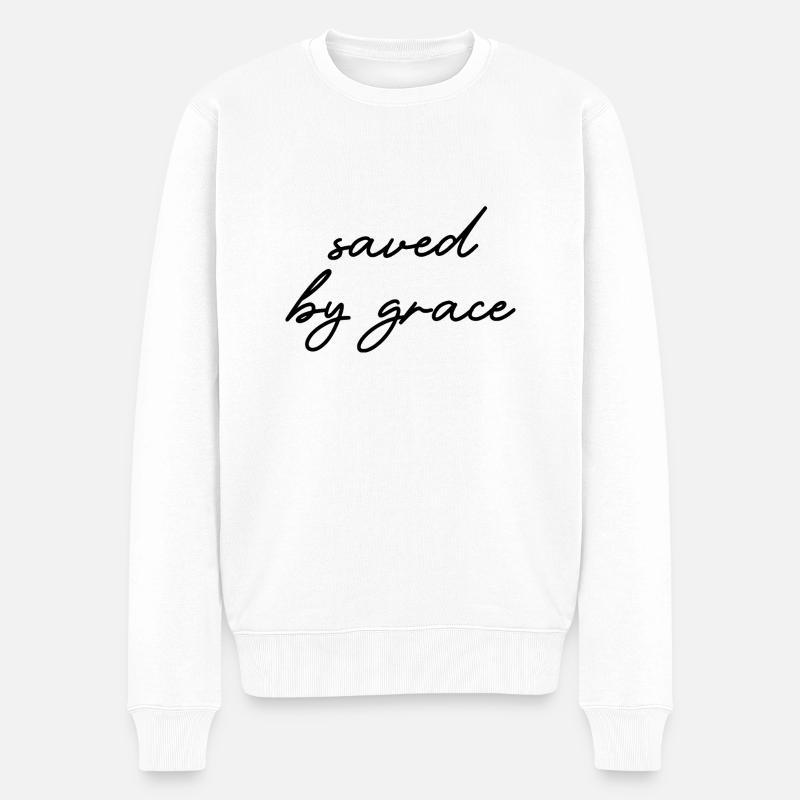sauvé par la grâce - Pull Premium bio Homme - blanc