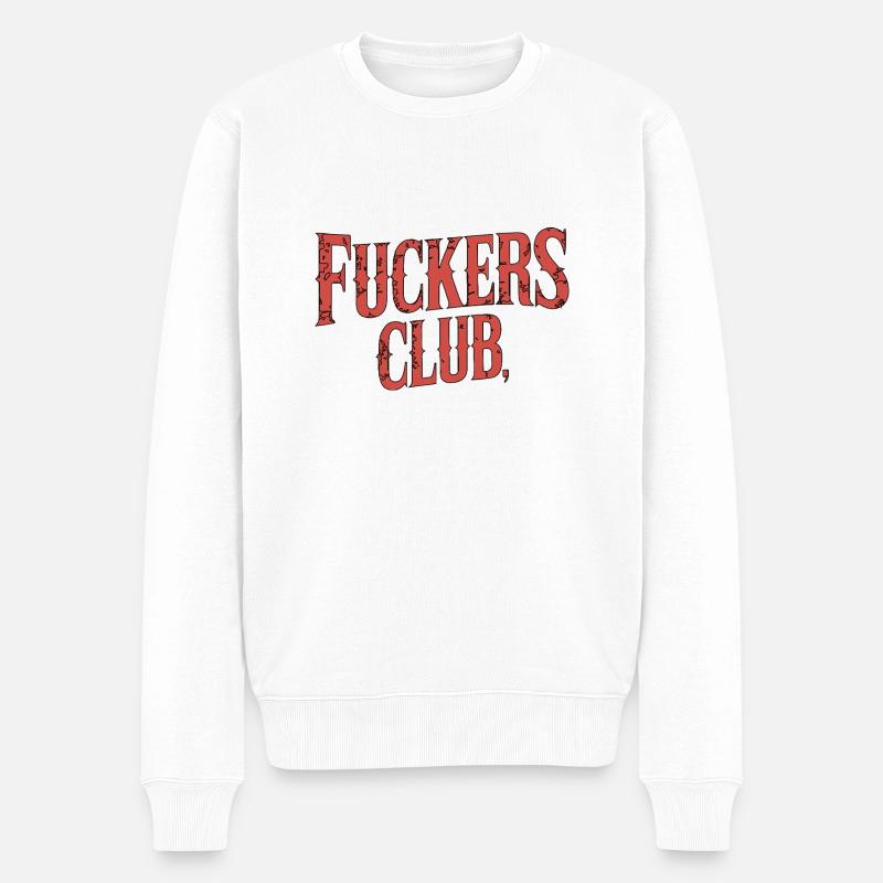FUCKERS CLUB - Männer Premium Bio Pullover - Weiß