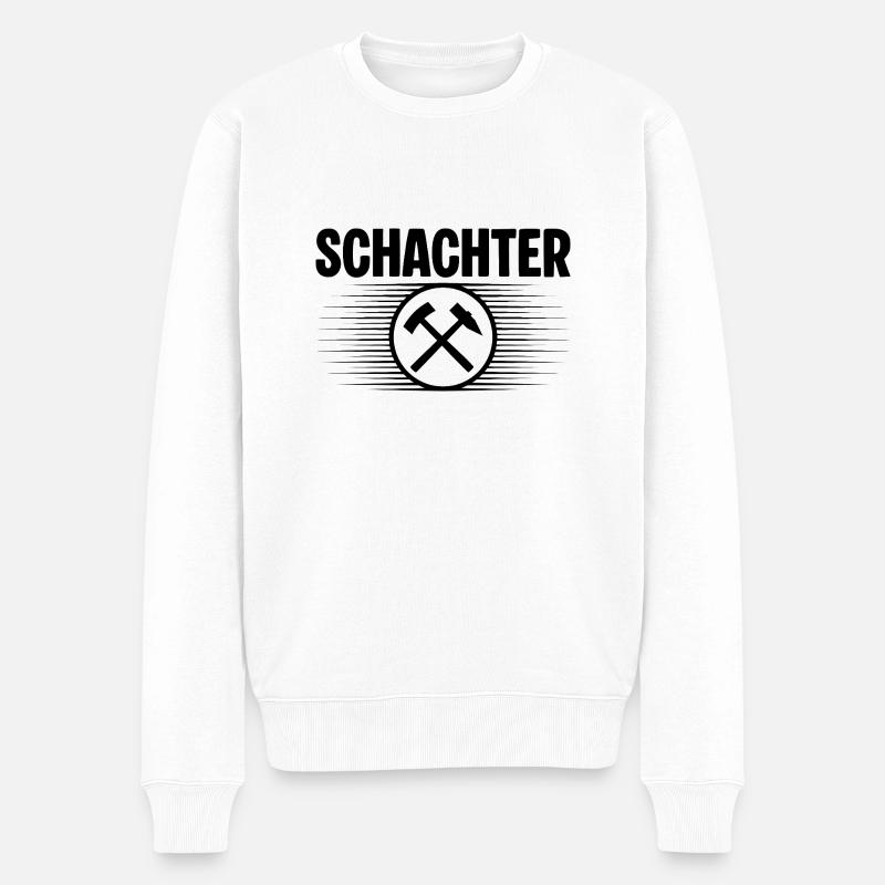 Schachter Erzgebirge - Männer Premium Bio Pullover - Weiß
