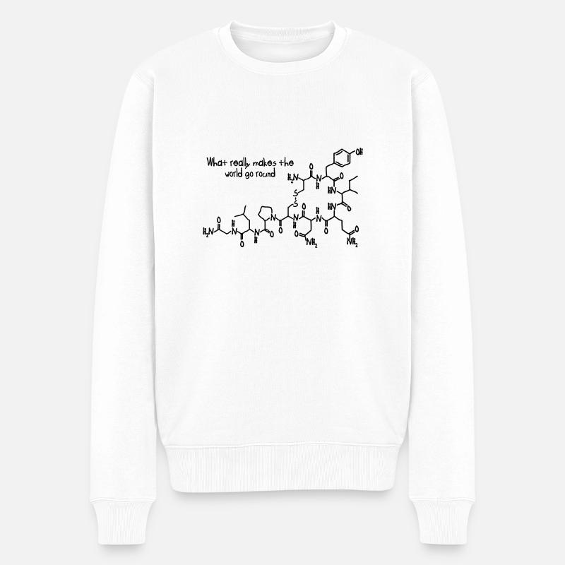 L'ocytocine - Pull Premium bio Homme - blanc