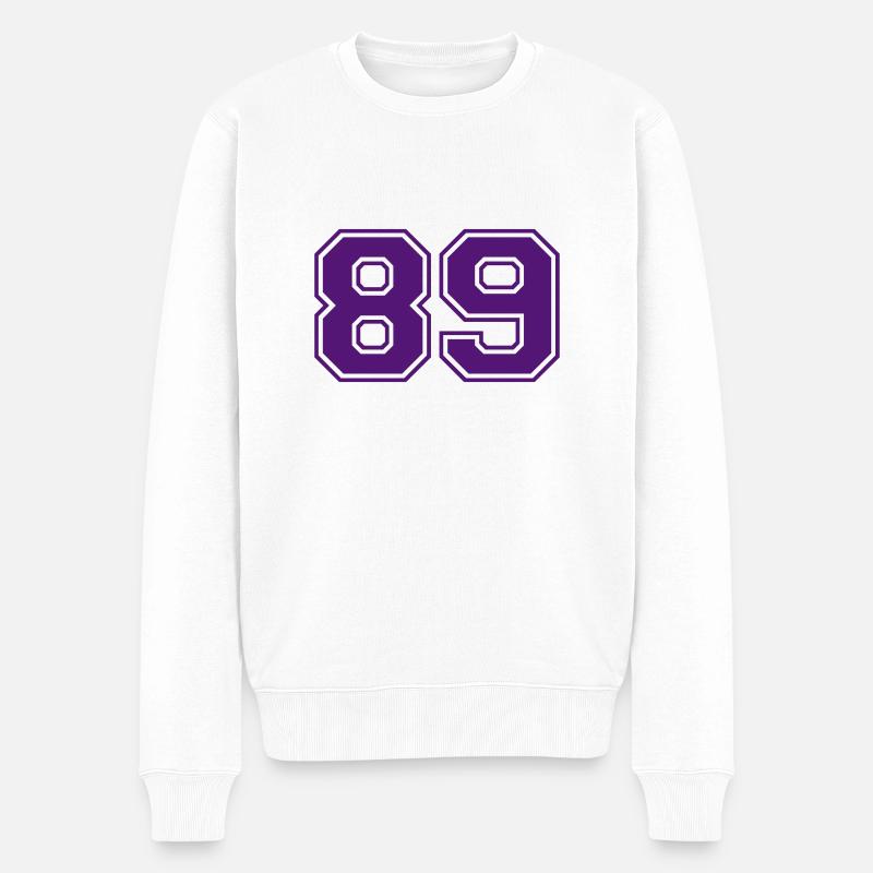 89 - Männer Premium Bio Pullover - Weiß