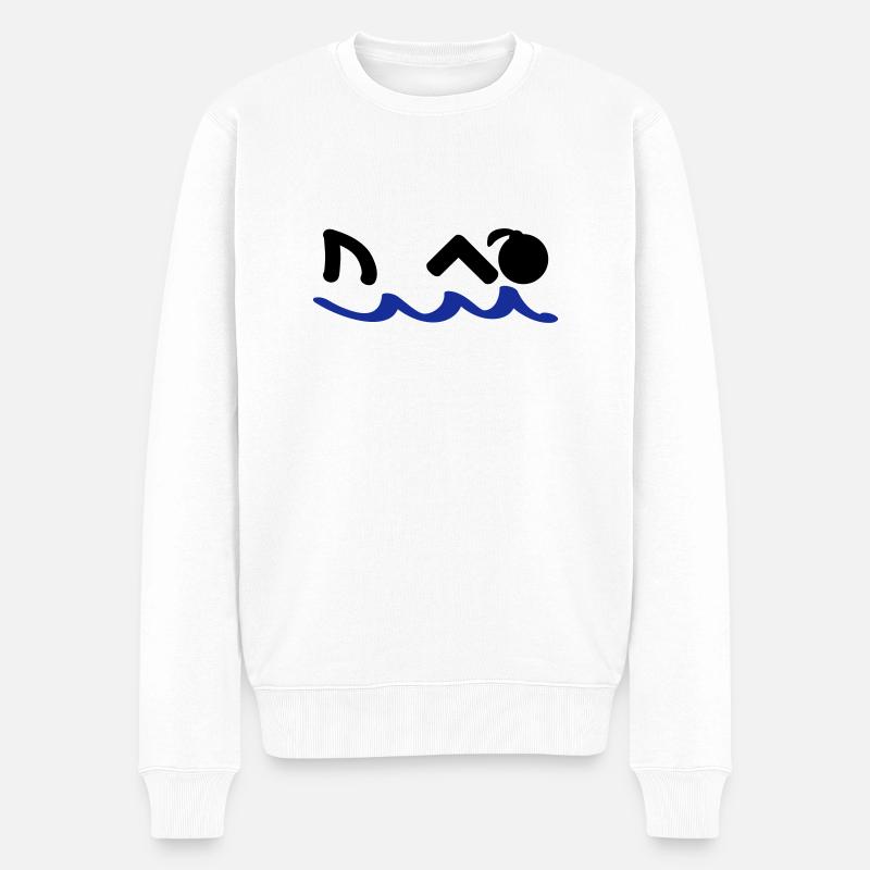 swimmer - Pull Premium bio Homme - blanc