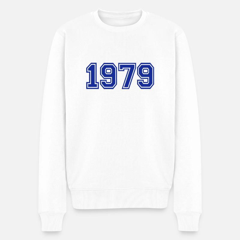 1979 - Männer Premium Bio Pullover - Weiß