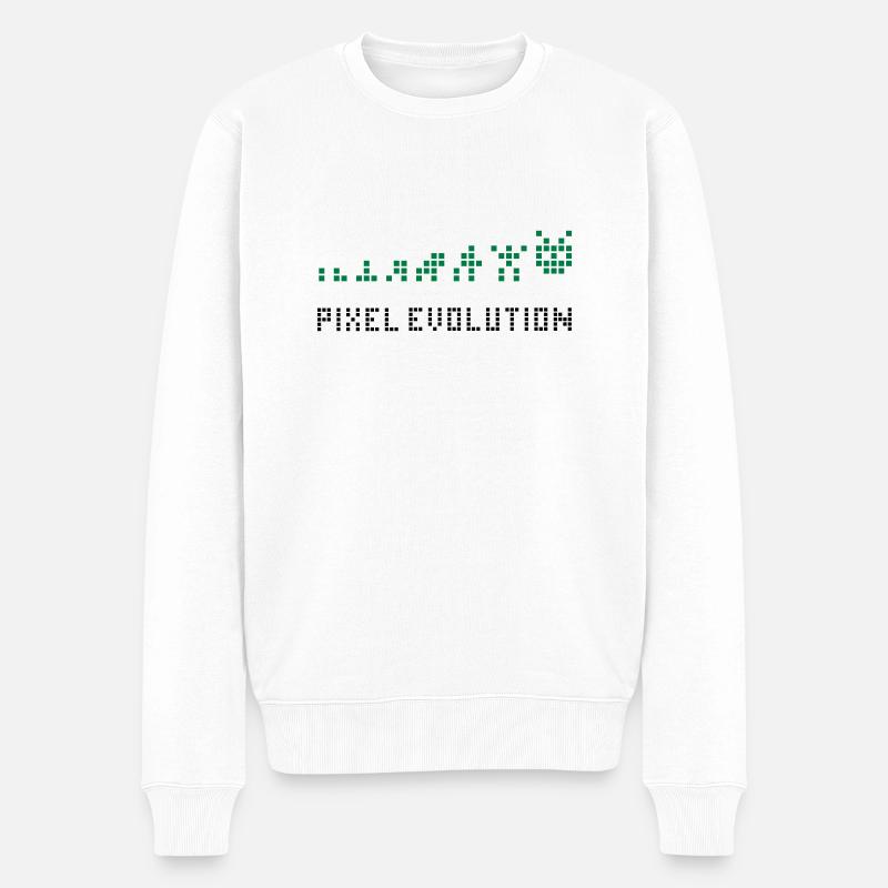 Pixel Evolution - Men's Premium Organic Jumper - white