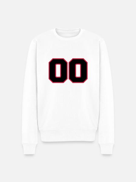 number00 - Männer Premium Bio Pullover - Weiß
