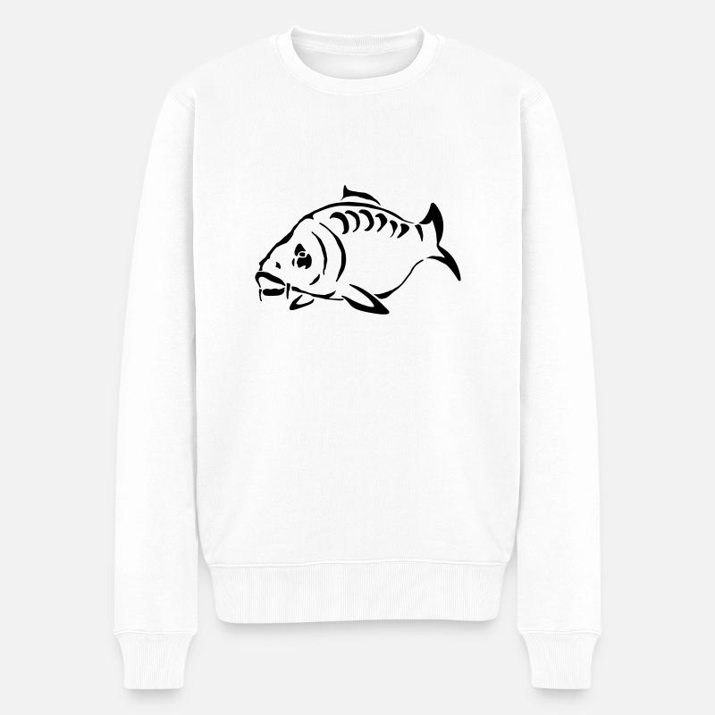 Carp Silhouette - Pull Premium bio Homme - blanc