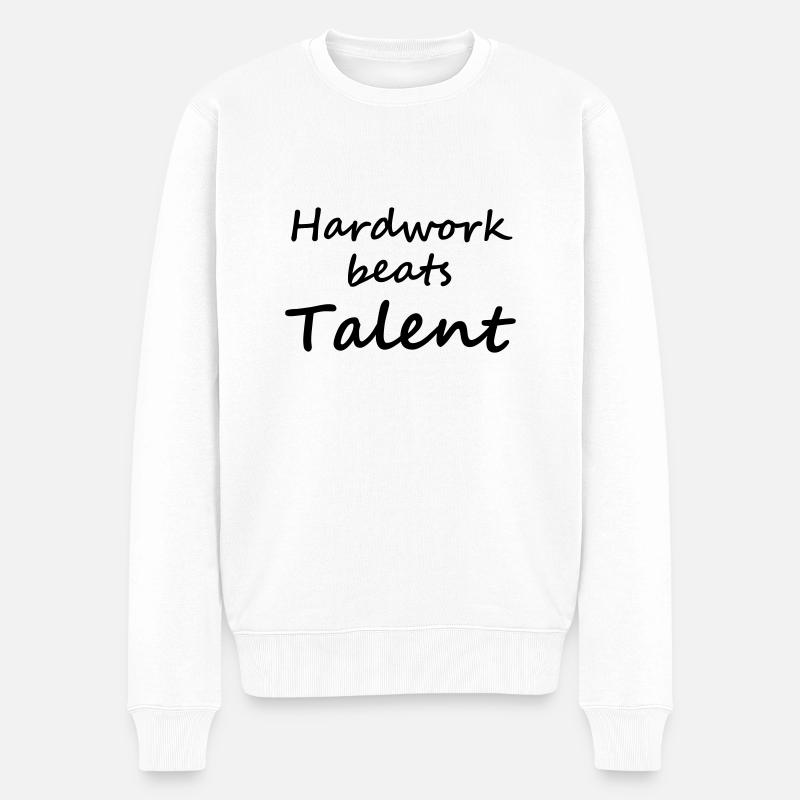 Motivation - Männer Premium Bio Pullover - Weiß