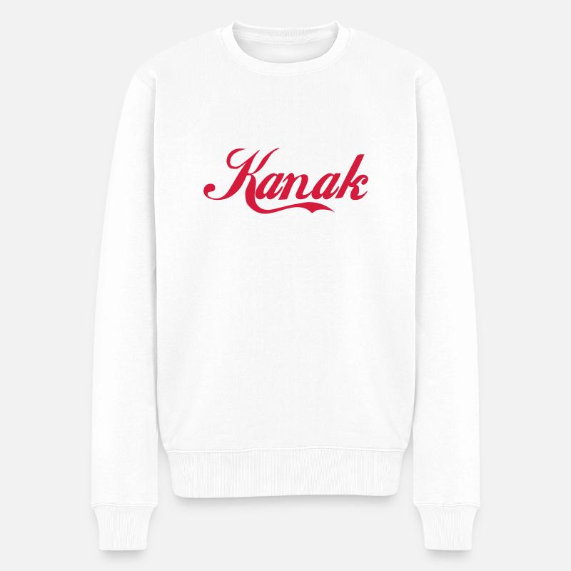 Kanak - Männer Premium Bio Pullover - Weiß