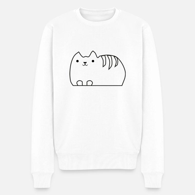 katze katze - Männer Premium Bio Pullover - Weiß