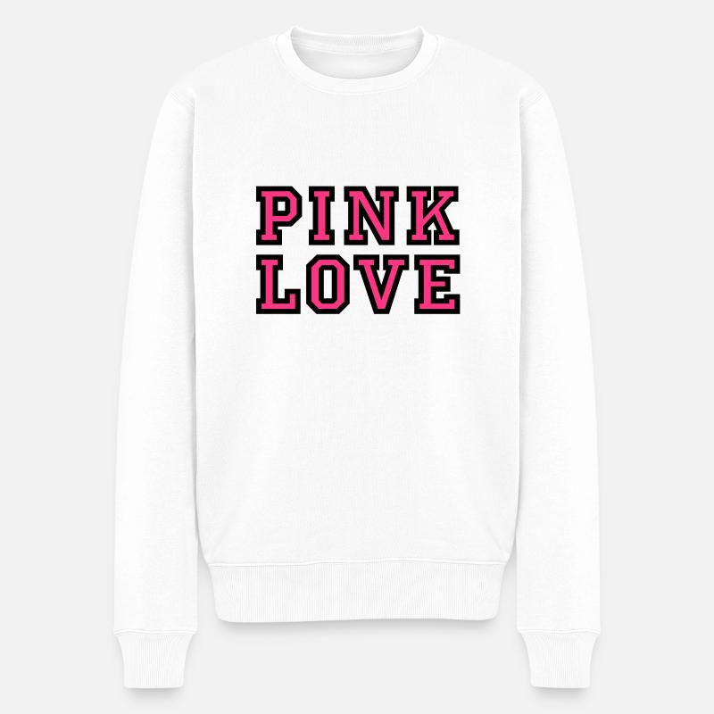 Pink Love 2 - Pull Premium bio Homme - blanc