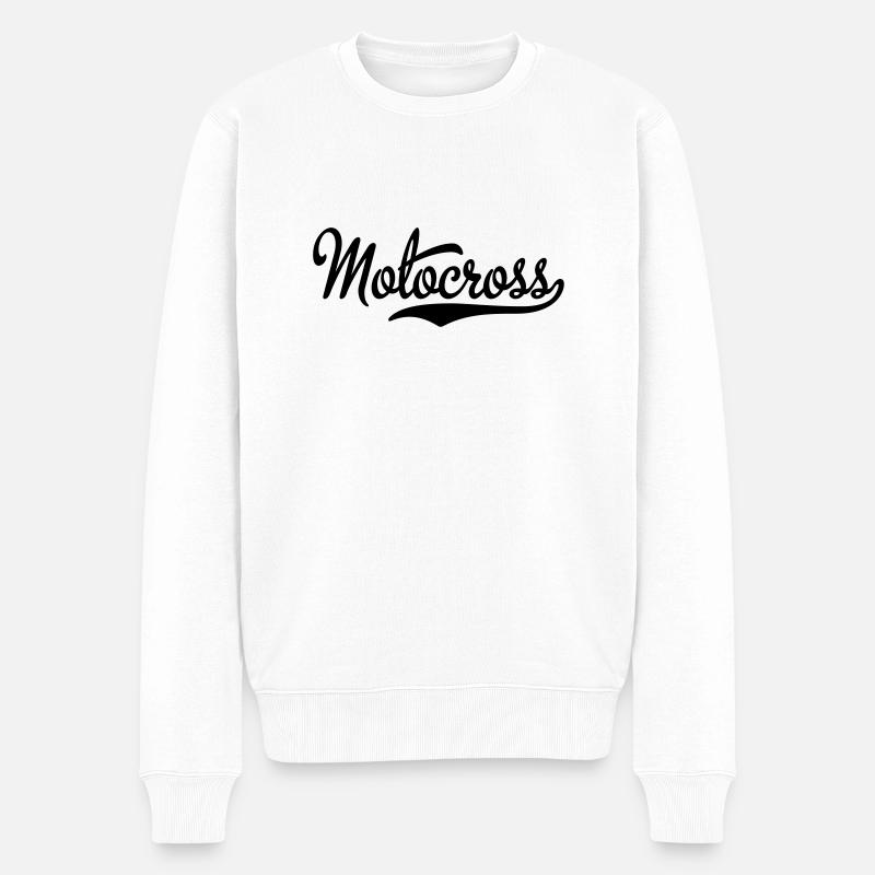 motocross - Pull Premium bio Homme - blanc