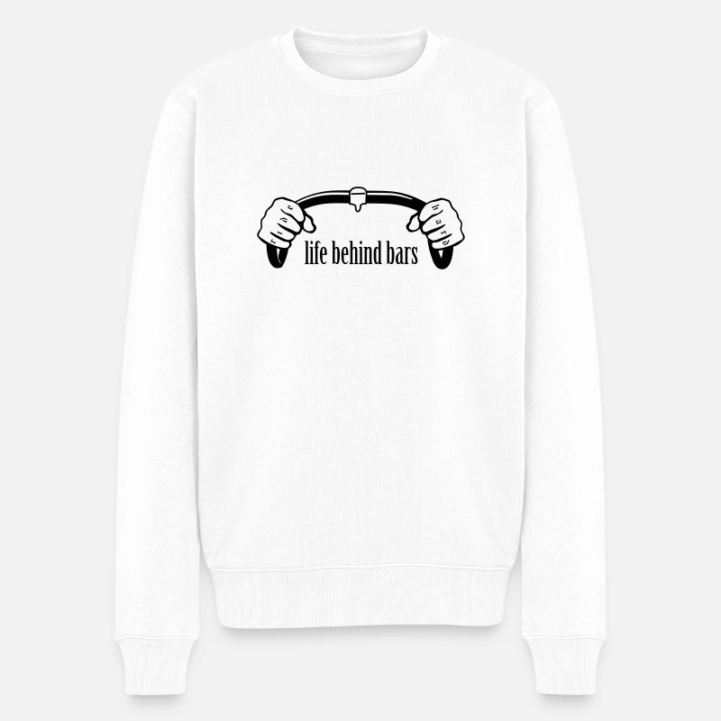 Fahrrad Bars - Männer Premium Bio Pullover - Weiß