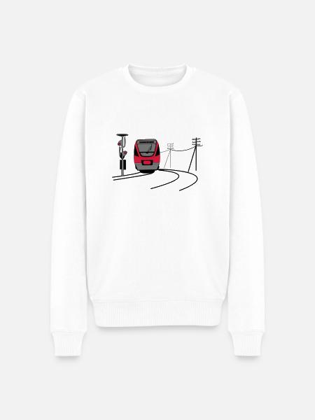 bahn - Männer Premium Bio Pullover - Weiß