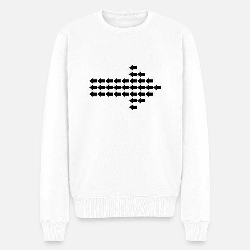 Pfeile - Männer Premium Bio Pullover - Weiß