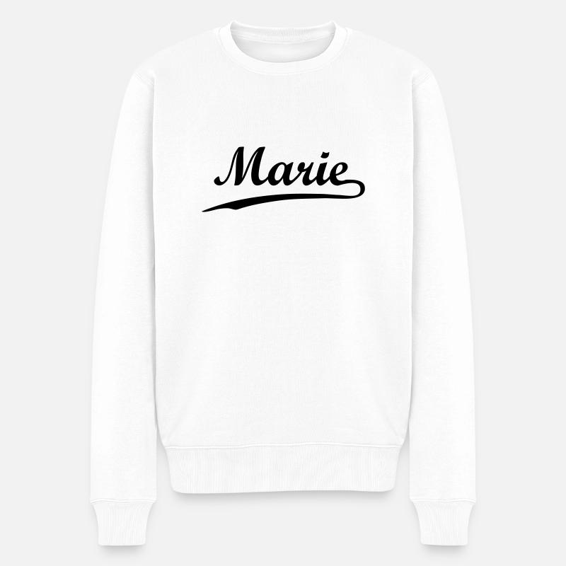 marie - Männer Premium Bio Pullover - Weiß
