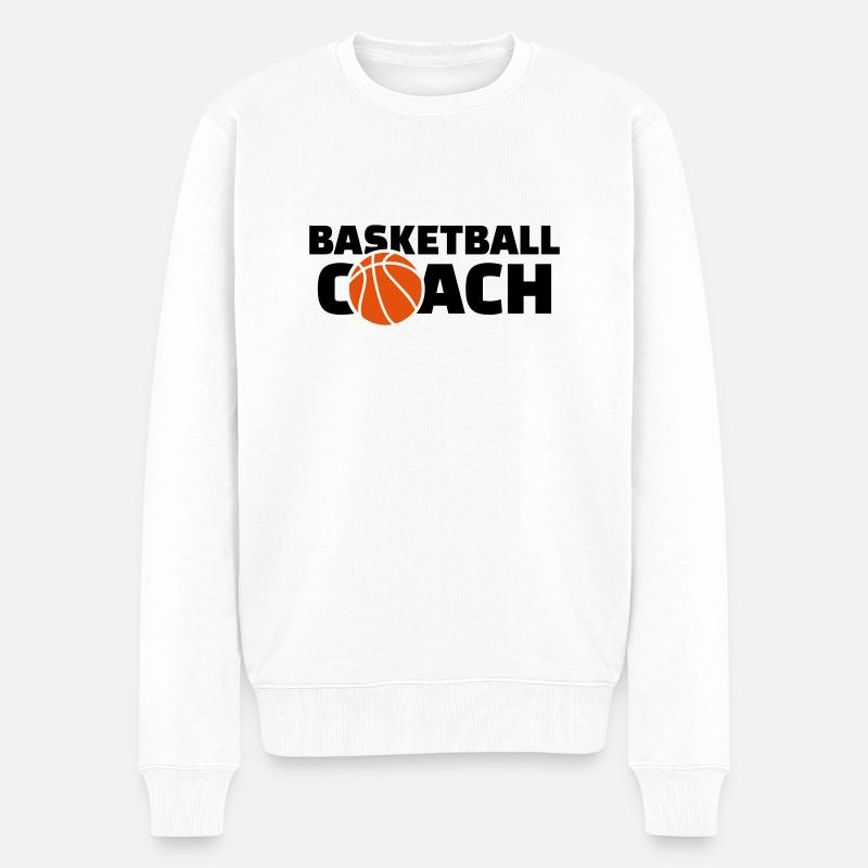 Basketball coach - Männer Premium Bio Pullover - Weiß