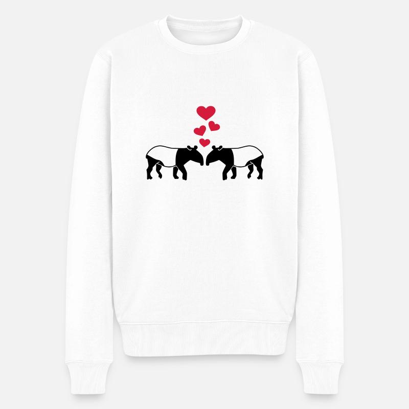 Tapir - Männer Premium Bio Pullover - Weiß