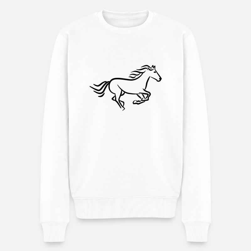 Cheval - Pull Premium bio Homme - blanc