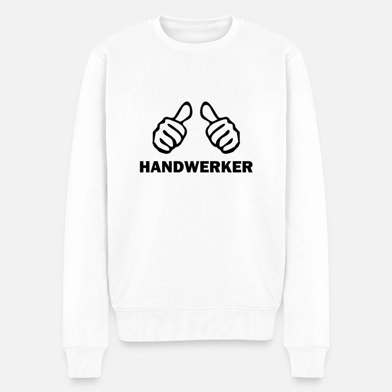 handwerker - Männer Premium Bio Pullover - Weiß