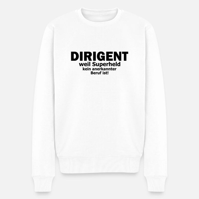 dirigent - Männer Premium Bio Pullover - Weiß