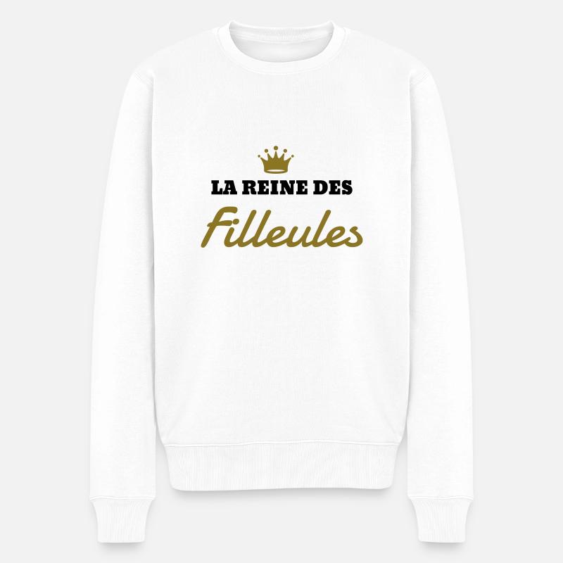 Filleul / Filleule / Parrain / Marraine / Bébé - Pull Premium bio Homme - blanc