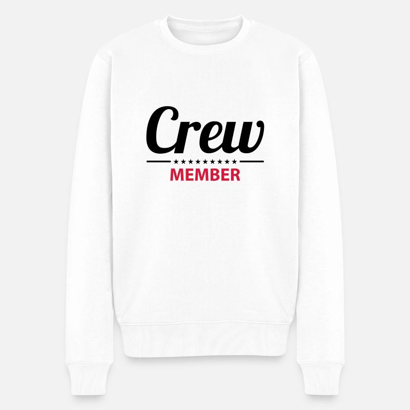 crew member - Männer Premium Bio Pullover - Weiß