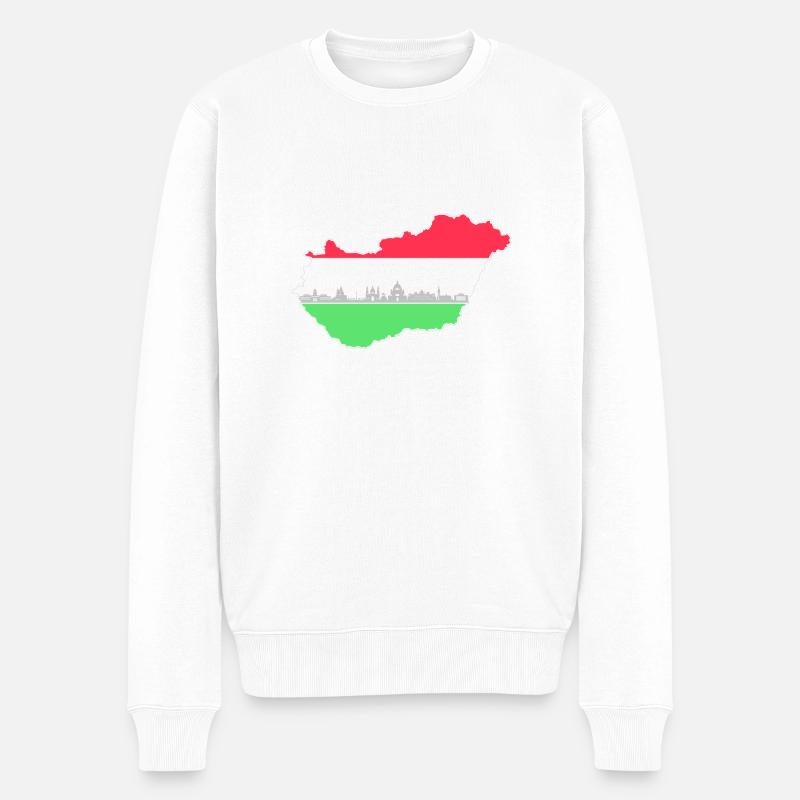 Hongrie - Pull Premium bio Homme - blanc