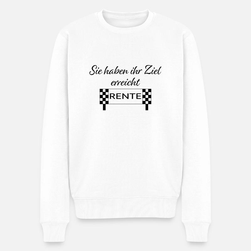 Rente - Männer Premium Bio Pullover - Weiß